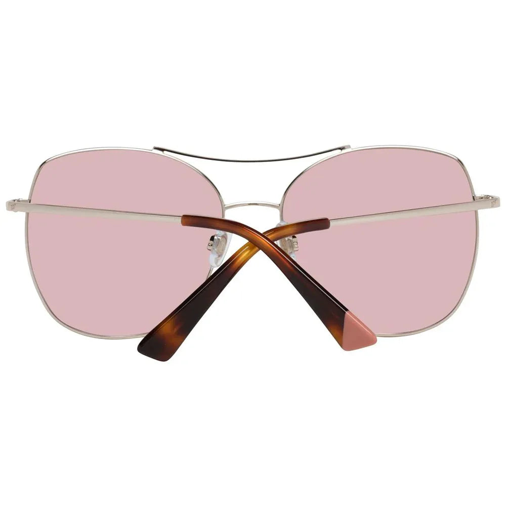 WEB EYEWEAR Rose Gold Metal Sunglasses - Zeiniez