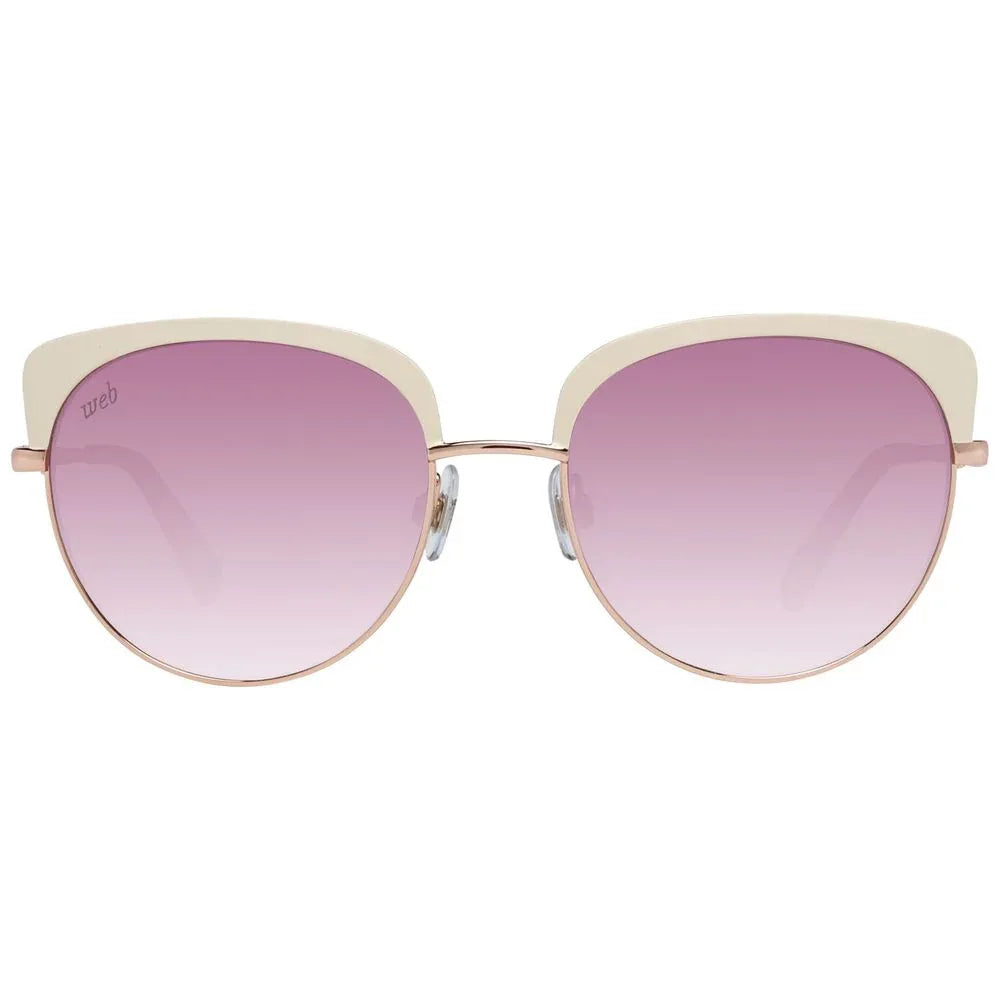 WEB EYEWEAR Rose Gold Metal Sunglasses - Zeiniez