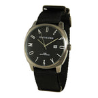 DEVOTA & LOMBA Black Nylon Dress Watch