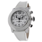GLAM ROCK White Leather Dress Watch