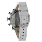 GLAM ROCK White Leather Dress Watch