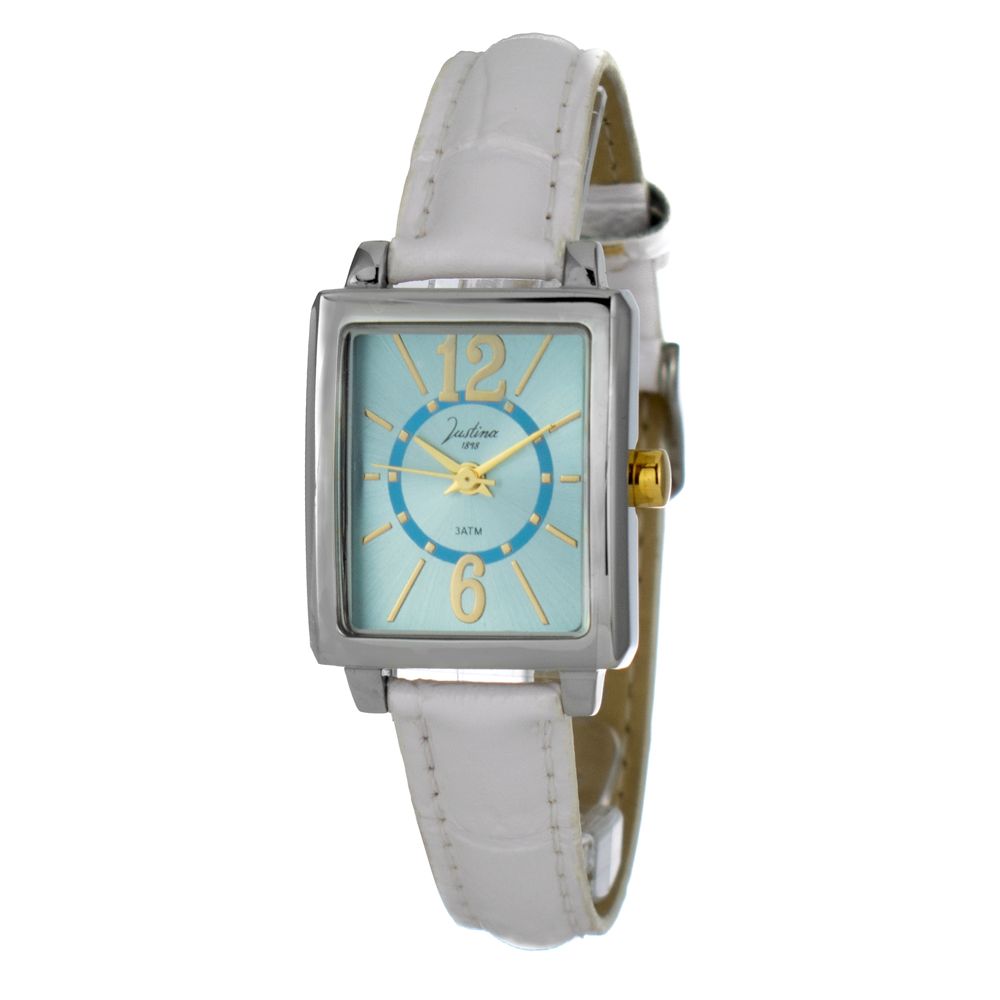 JUSTINA Multicolor Leather Dress Watch