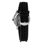 JUSTINA Black Rubber Bracelet Watch
