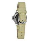JUSTINA Beige Leather Dress Watch