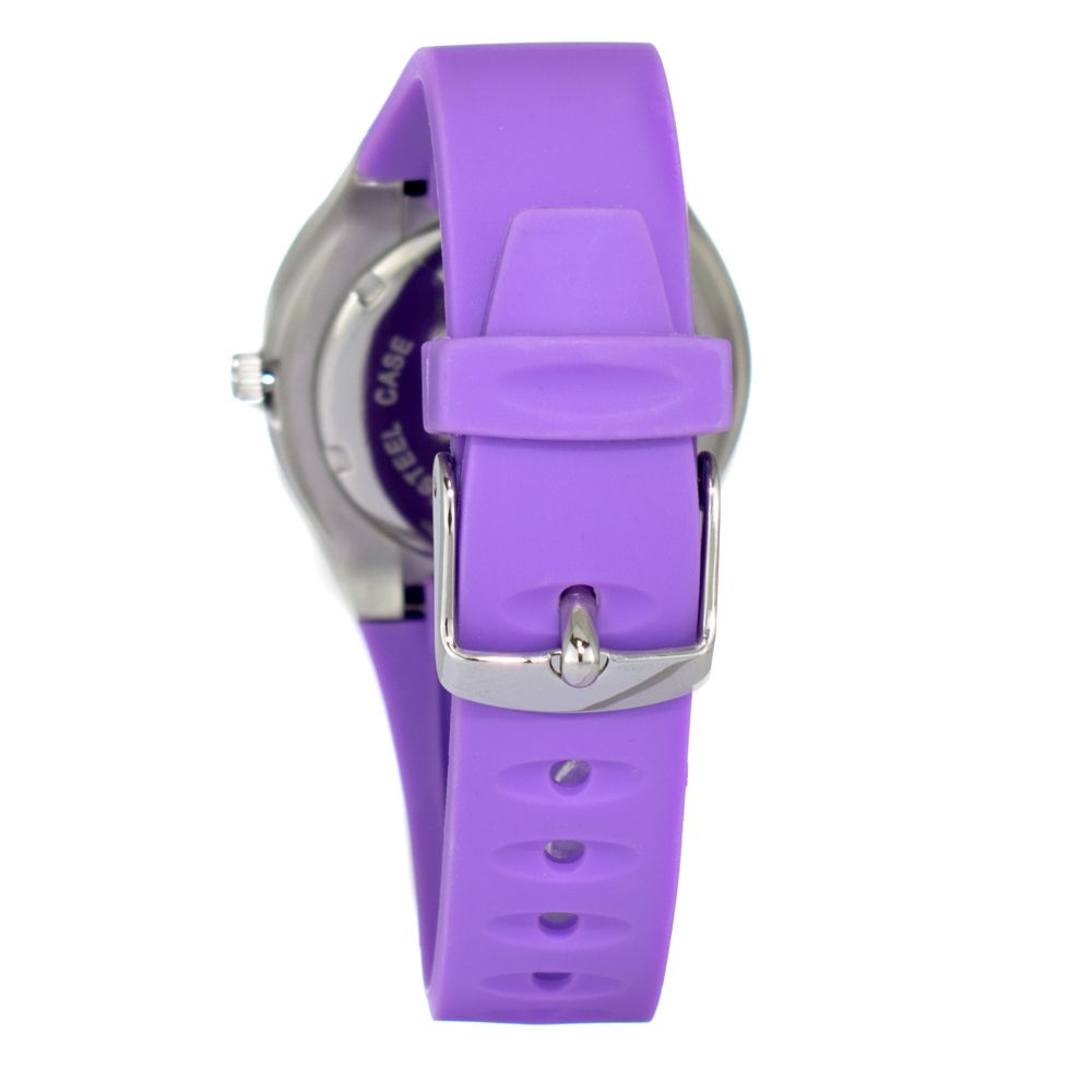 JUSTINA Purple Rubber Bracelet Watch
