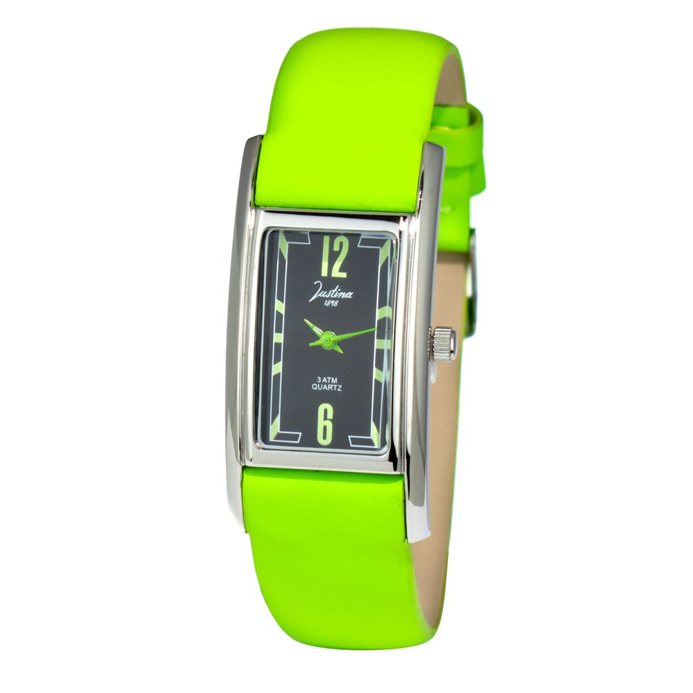 JUSTINA Bicolor Leather Dress Watch