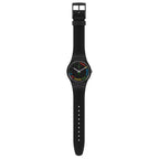 SWATCH Black Plastic Dress Watch