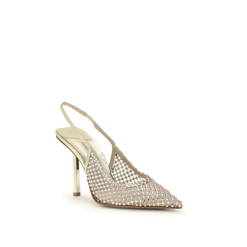 LE SILLA Gold Nylon Platform Pumps - Zeiniez