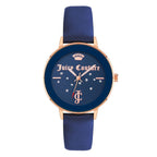 Juicy Couture Blue Plastic Dress Watch