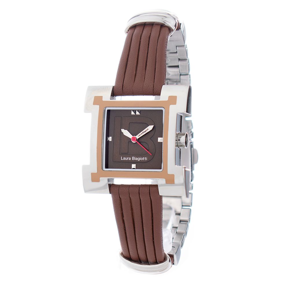 Laura Biagiotti Brown Leather Lining Dress Watch - Zeiniez