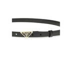 Prada Black Calf Leather Bos Taurus Regular Belt - Zeiniez