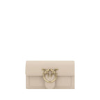 PINKO Beige Calf Leather Bos Taurus Shoulder Bag - Zeiniez