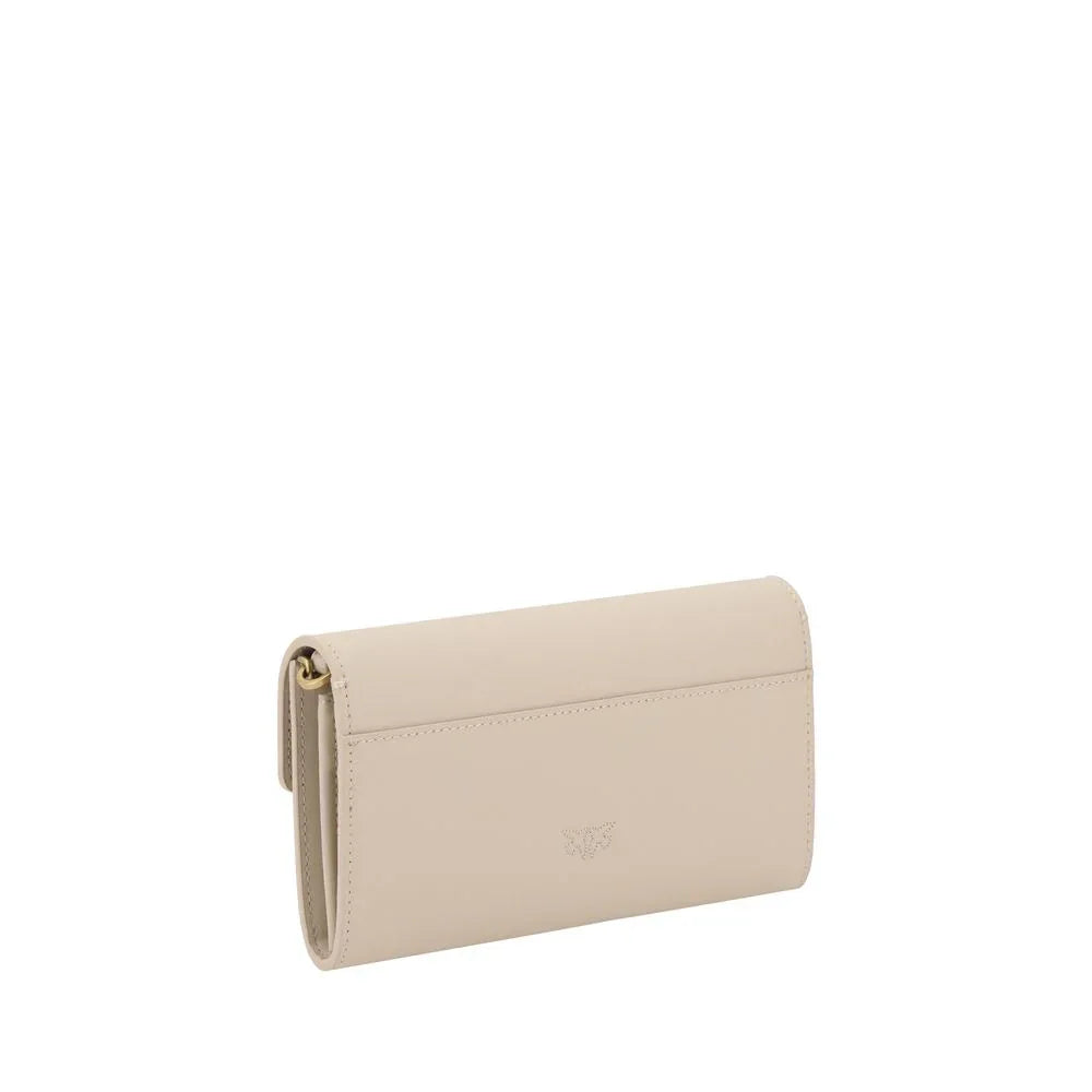 PINKO Beige Calf Leather Bos Taurus Shoulder Bag - Zeiniez