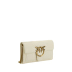 PINKO White Calf Leather Bos Taurus Shoulder Bag - Zeiniez