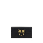 PINKO Black Calf Leather Bos Taurus Shoulder Bag - Zeiniez