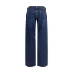 7FOR Blue Cotton Straight-Leg Jeans - Zeiniez