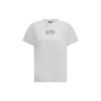 Ganni White Cotton T-Shirt - Zeiniez