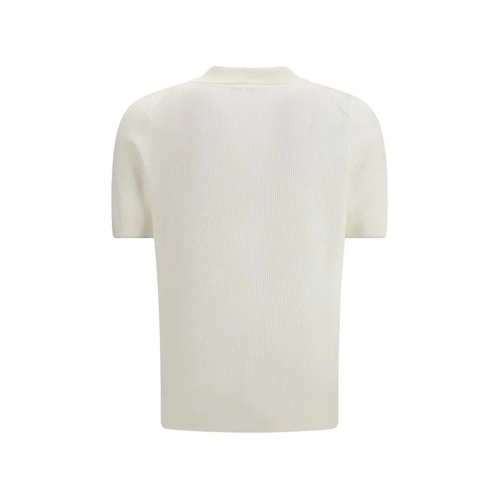 Brunello Cucinelli White Cotton Polo Shirt - Zeiniez