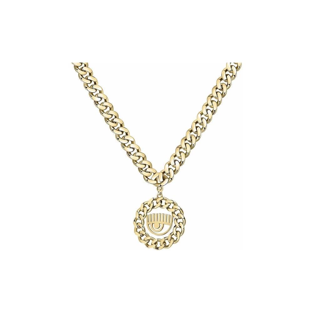 Chiara Ferragni Gold Stainless Steel Necklace - Zeiniez