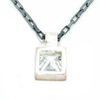 DEMARIA Gray Silver Necklace - Zeiniez