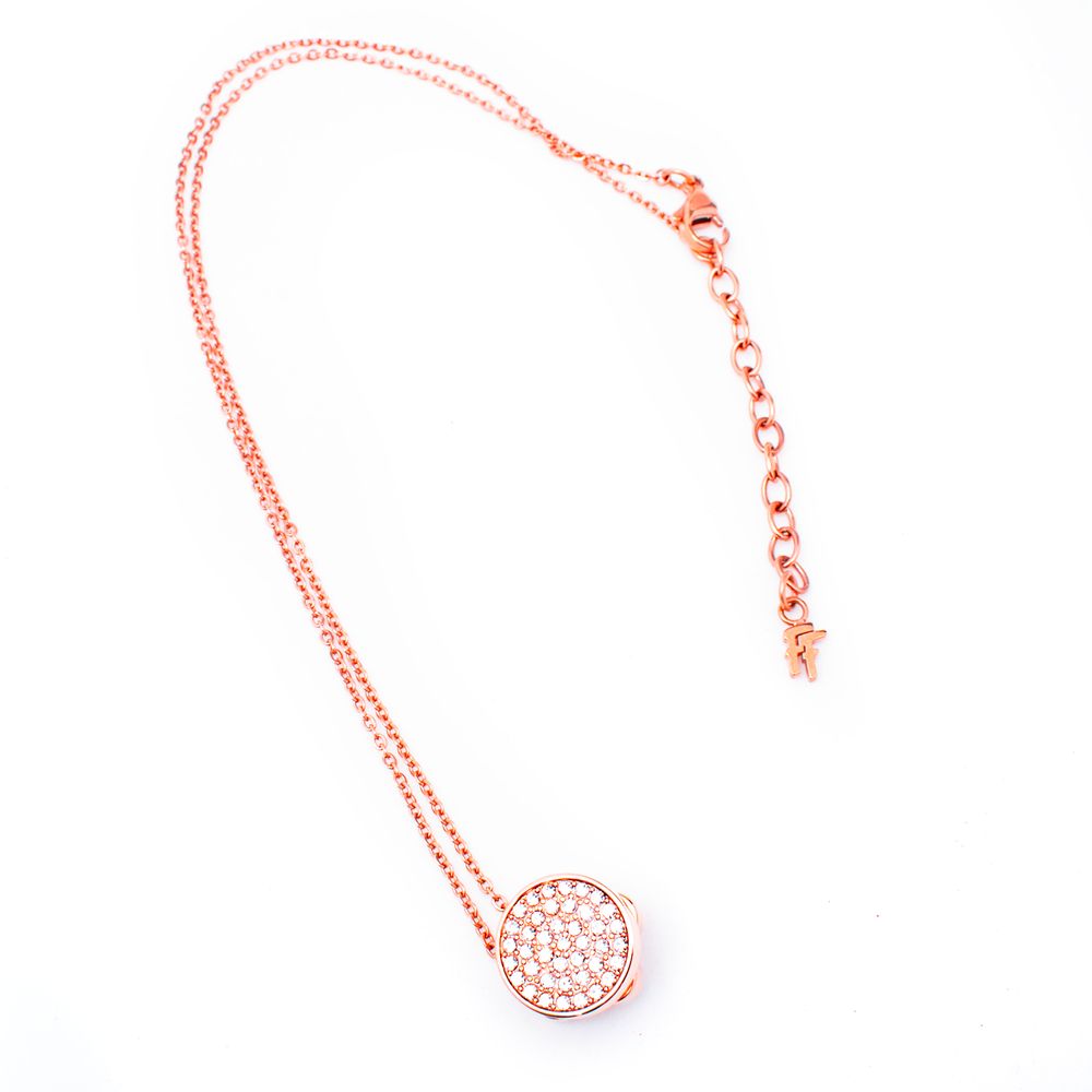 Folli Follie Pink Metal Necklace - Zeiniez