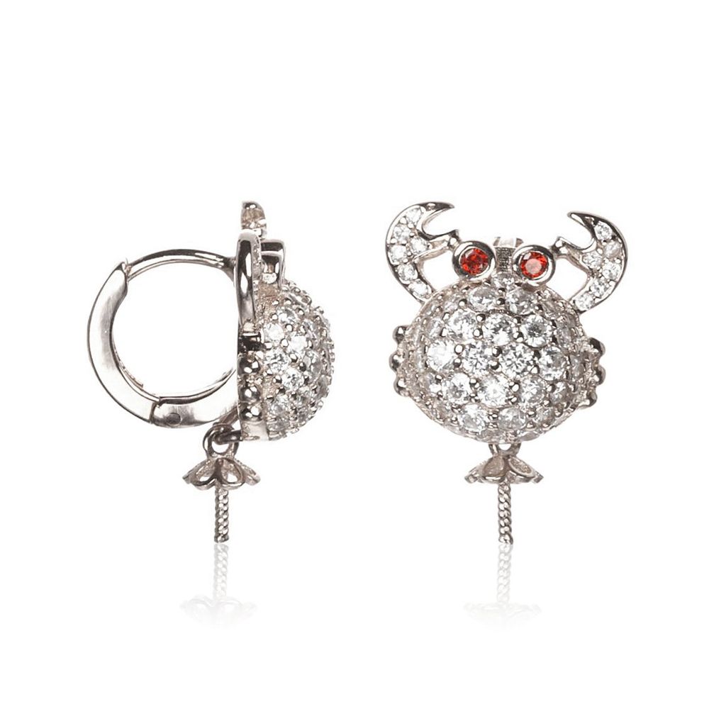 Lancaster White Silver Earrings - Zeiniez