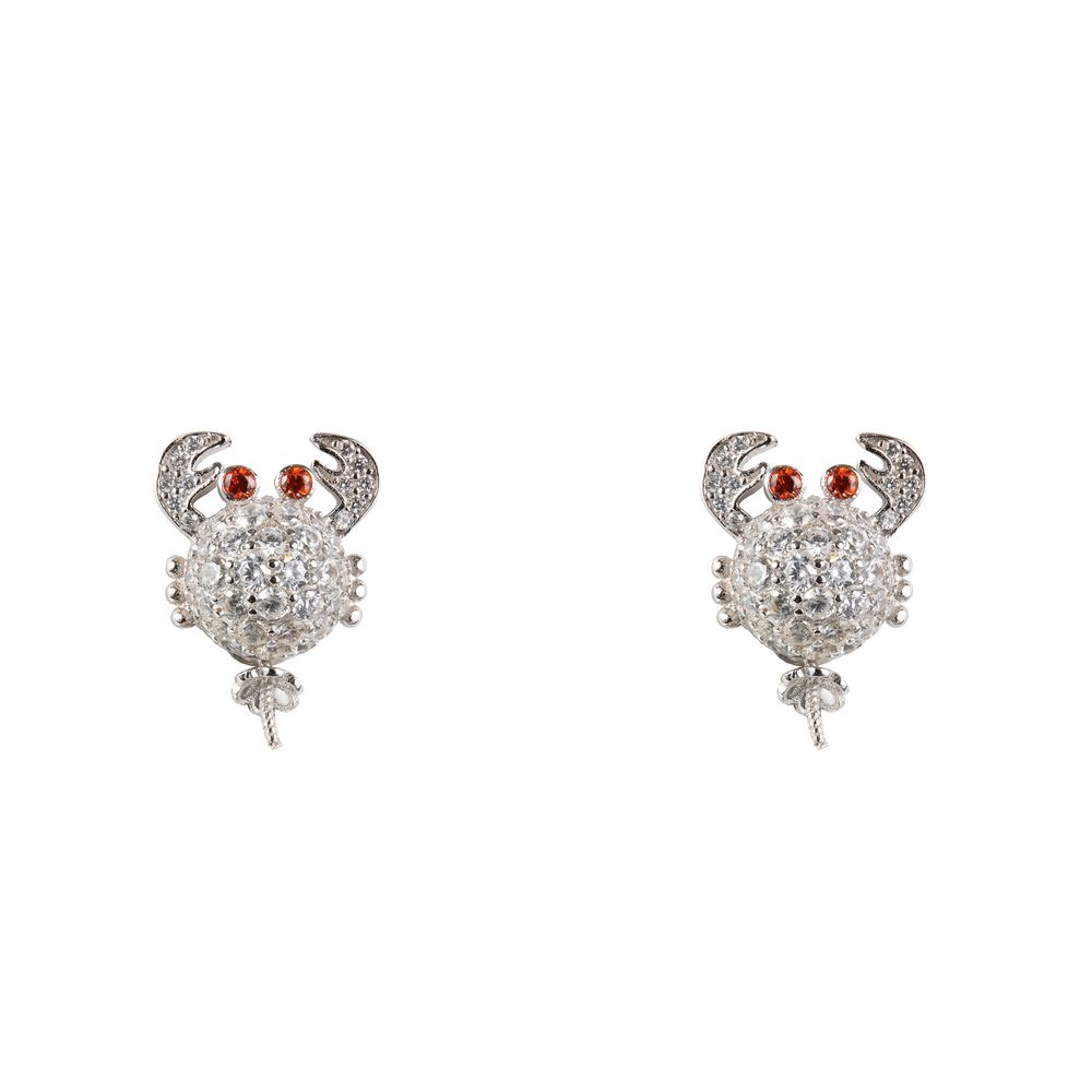 Lancaster White Silver Earrings - Zeiniez