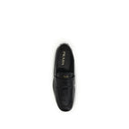 Prada Black Goatskin Slip-On Loafers - Zeiniez