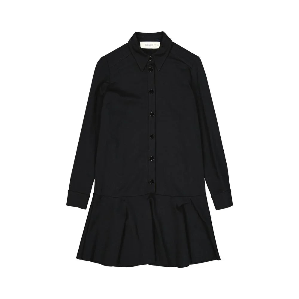 BLANCA VITA Black Elastane Casual Dress - Zeiniez