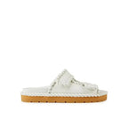 Bottega Veneta White Lamb Leather Sandals - Zeiniez