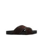 Bottega Veneta Brown Lamb Leather Sandals - Zeiniez