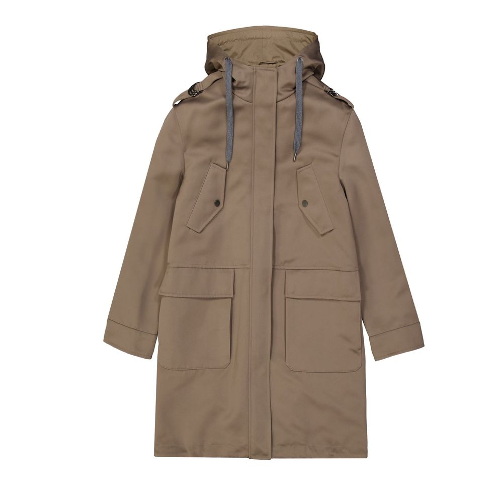 Brunello Cucinelli Brown Polyester Parka - Zeiniez