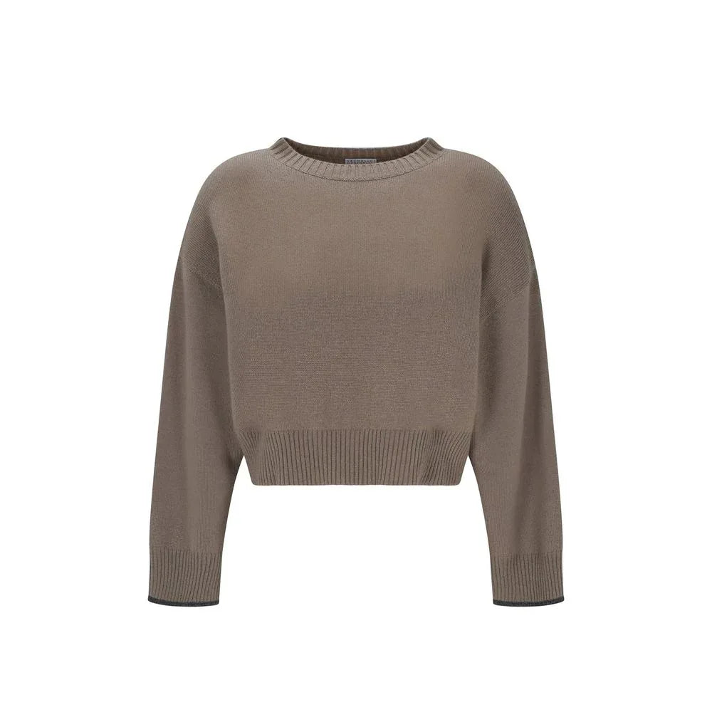 Brunello Cucinelli Beige Cashmere Sweater - Zeiniez