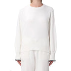 Brunello Cucinelli White Cashmere Sweater - Zeiniez