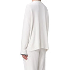 Brunello Cucinelli White Cashmere Sweater - Zeiniez