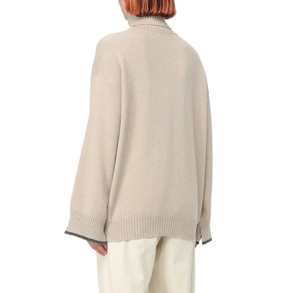 Brunello Cucinelli Beige Cashmere Sweater - Zeiniez