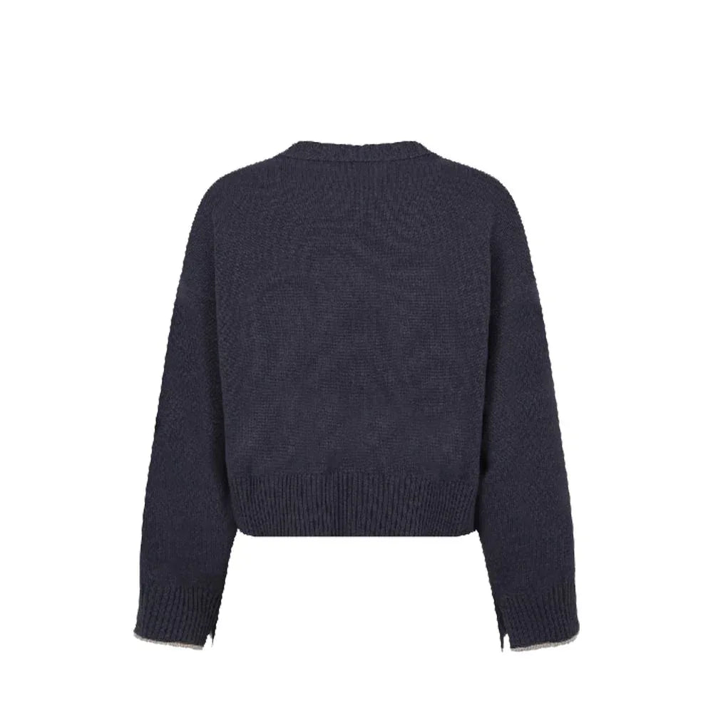 Brunello Cucinelli Blue Cashmere Sweater - Zeiniez