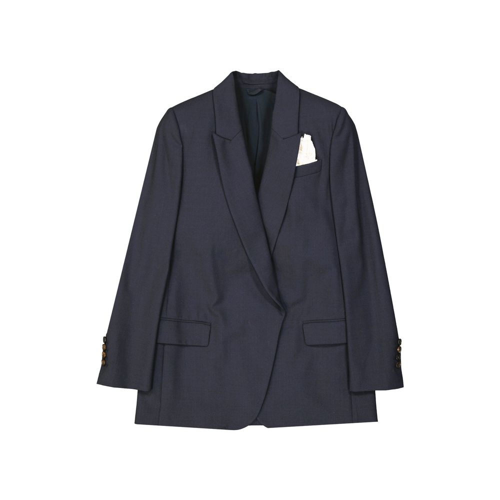 Brunello Cucinelli Blue Virgin Wool Jackets And Coat - Zeiniez