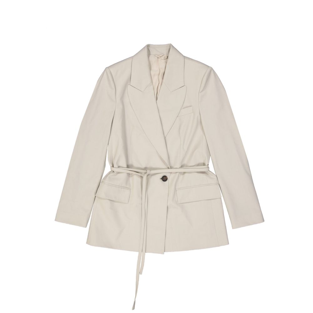 Brunello Cucinelli Beige Elastane Coat - Zeiniez