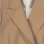 Brunello Cucinelli Brown Wool Coat - Zeiniez
