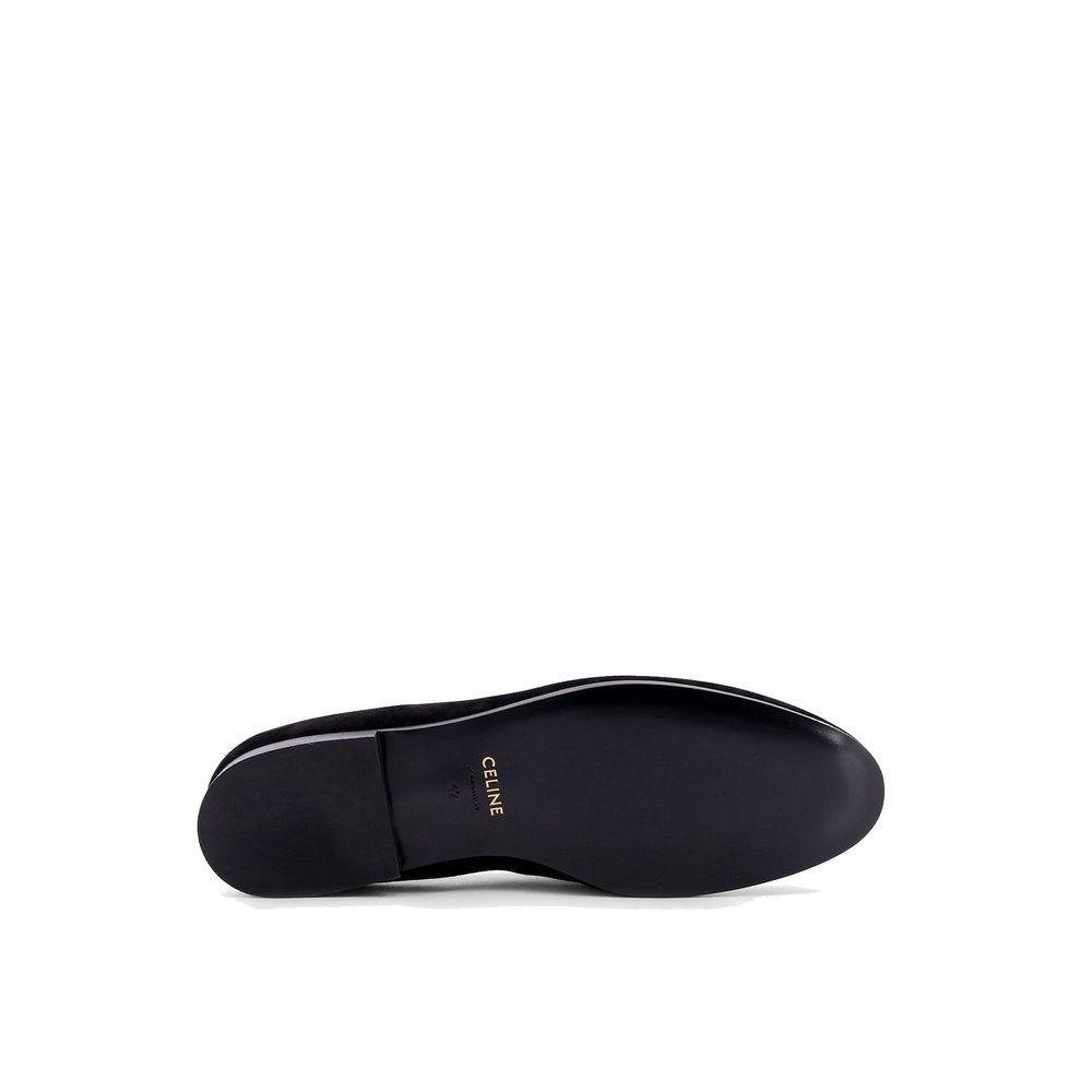 Celine Black Calfskin Slip-On Loafers - Zeiniez
