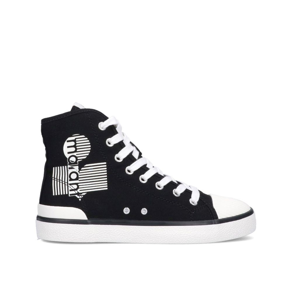 Isabel Marant Black Canvas High Top Sneakers - Zeiniez
