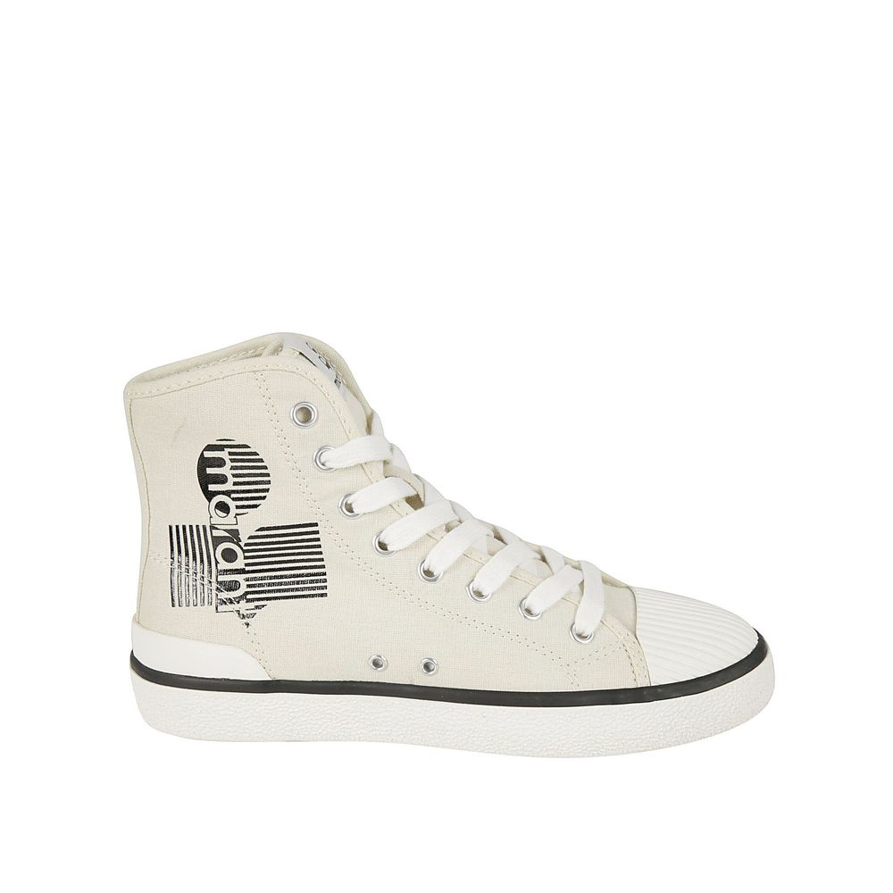 Isabel Marant Beige Canvas High Top Sneakers - Zeiniez