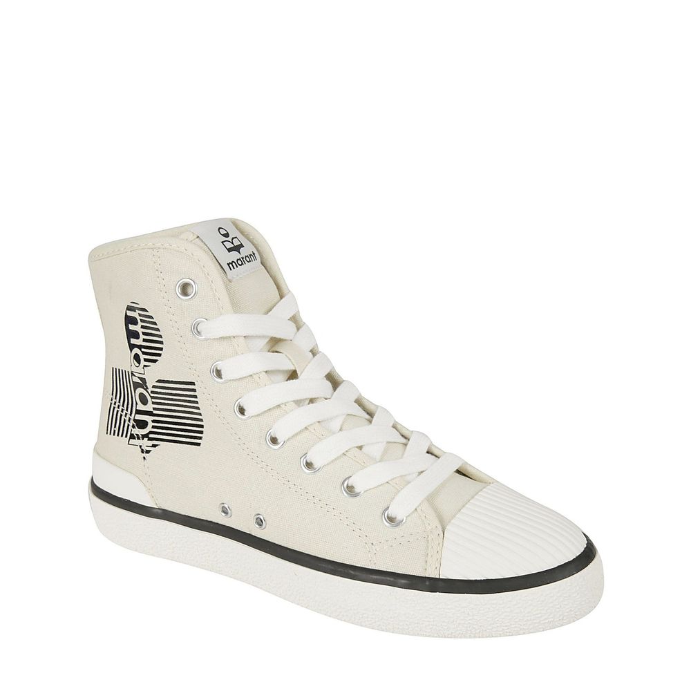 Isabel Marant Beige Canvas High Top Sneakers - Zeiniez