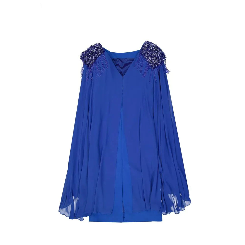 IVAN MONTESI Blue Acetate Cocktail Dress - Zeiniez