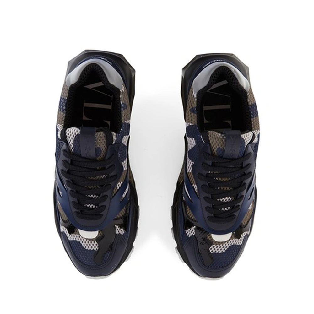 Valentino Garavani Blue Fabric Athletic Sneakers - Zeiniez
