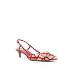 Valentino Garavani Multicolor Leather Mid Heel Pumps - Zeiniez