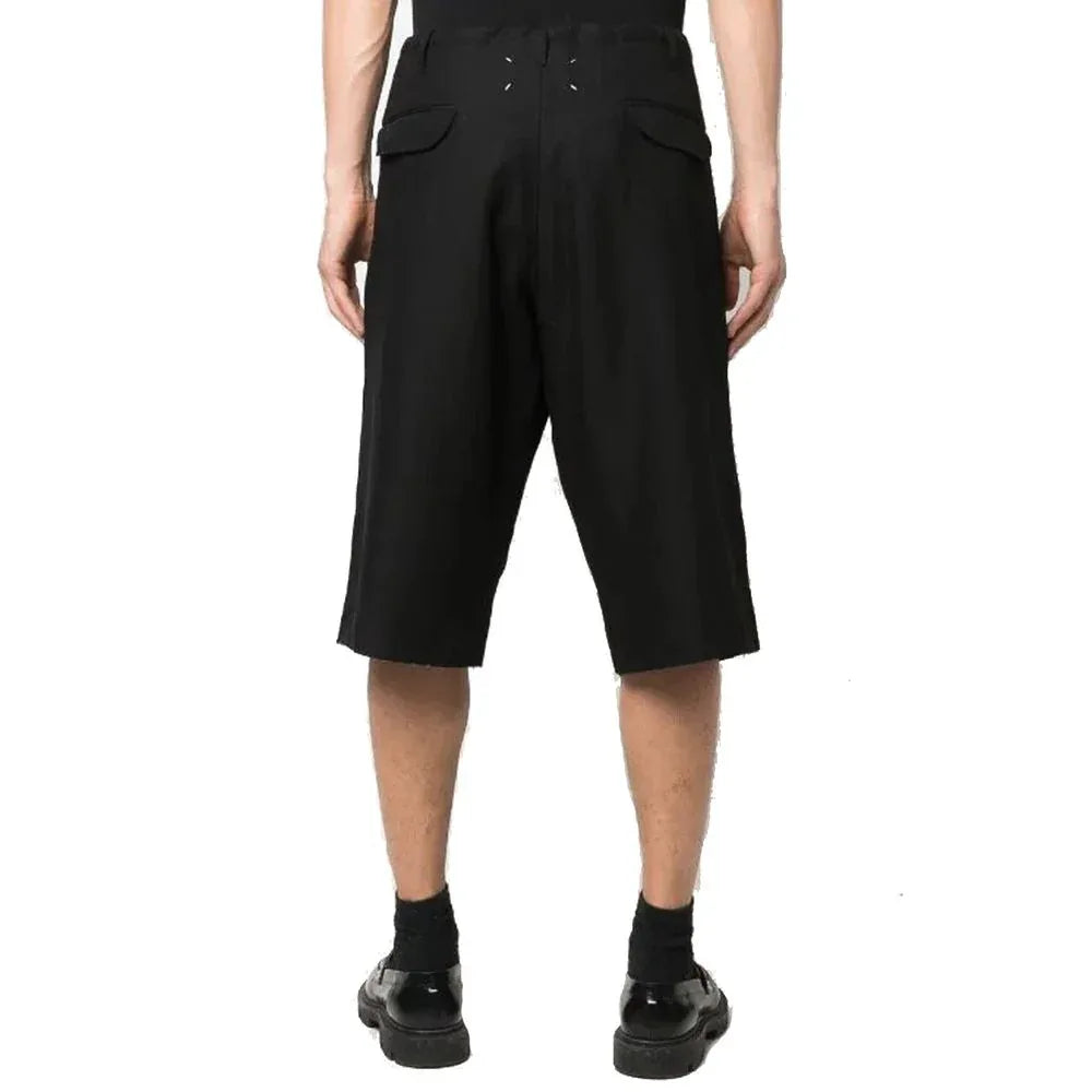 Maison Margiela Black Linen Bermuda Shorts - Zeiniez