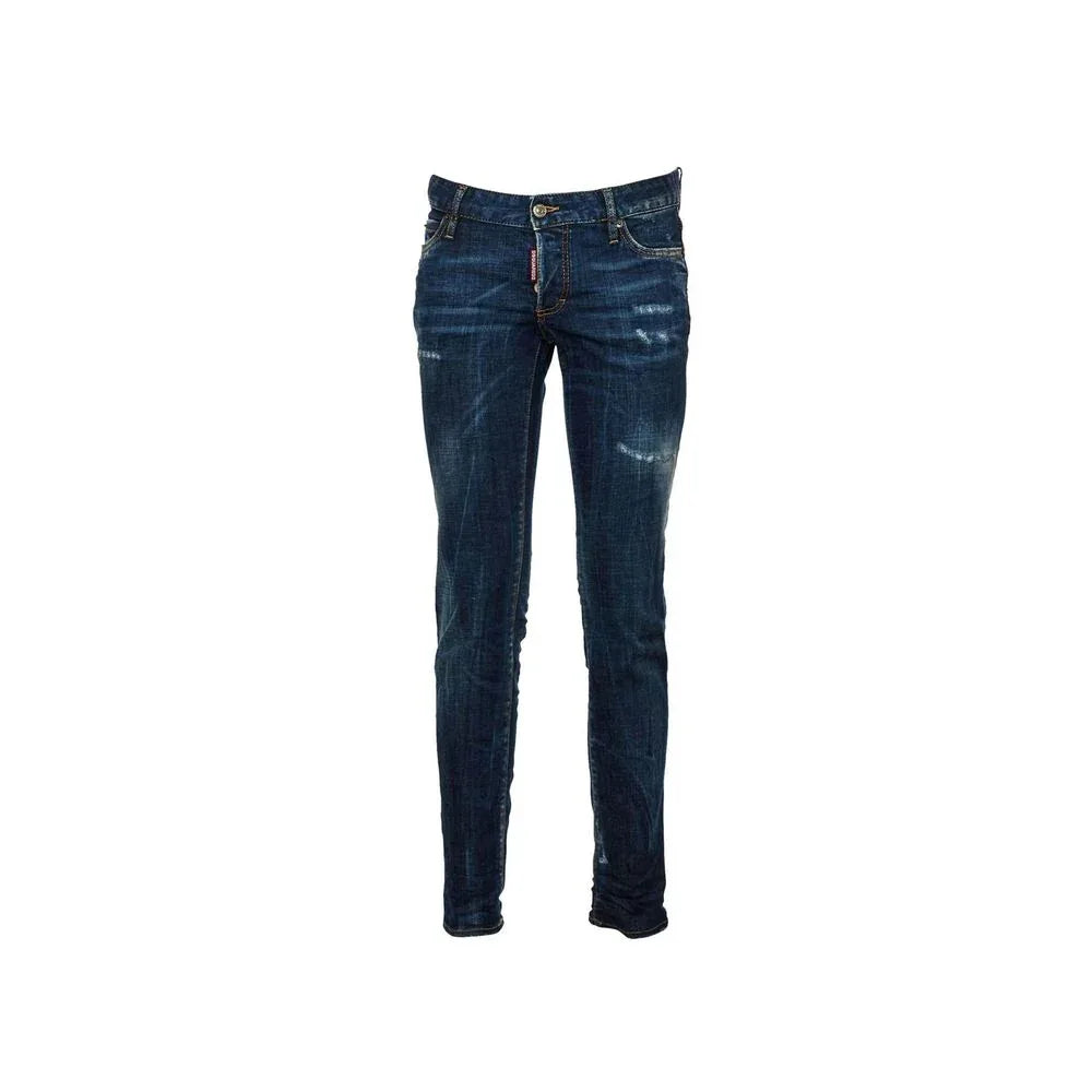 Dsquared² Blue Cotton Slim Fit Jeans - Zeiniez