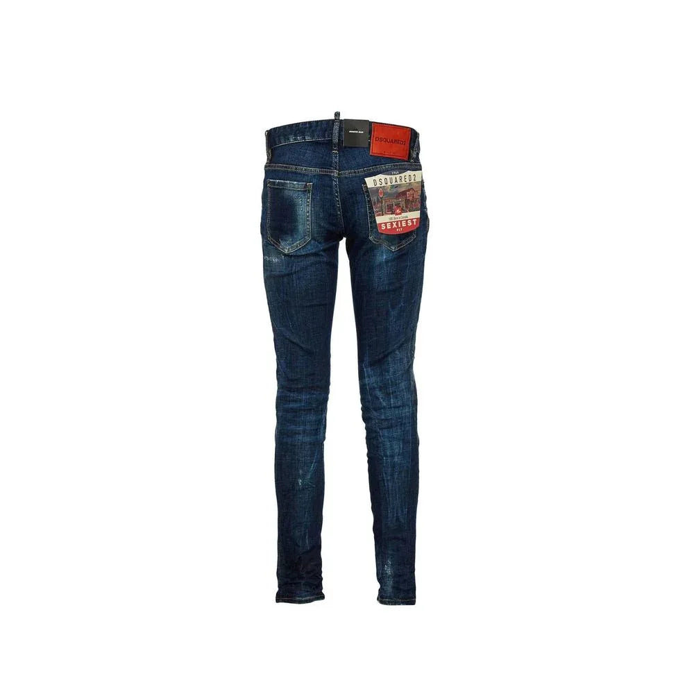 Dsquared² Blue Cotton Slim Fit Jeans - Zeiniez